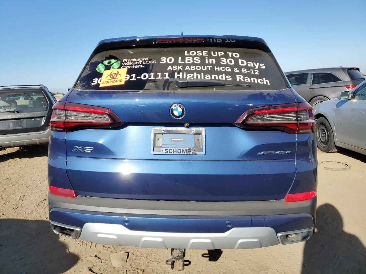 2021 BMW X5 VIN 5UXTA6C09M9H47527 Copart auction photo, front end damage thumbnail 6