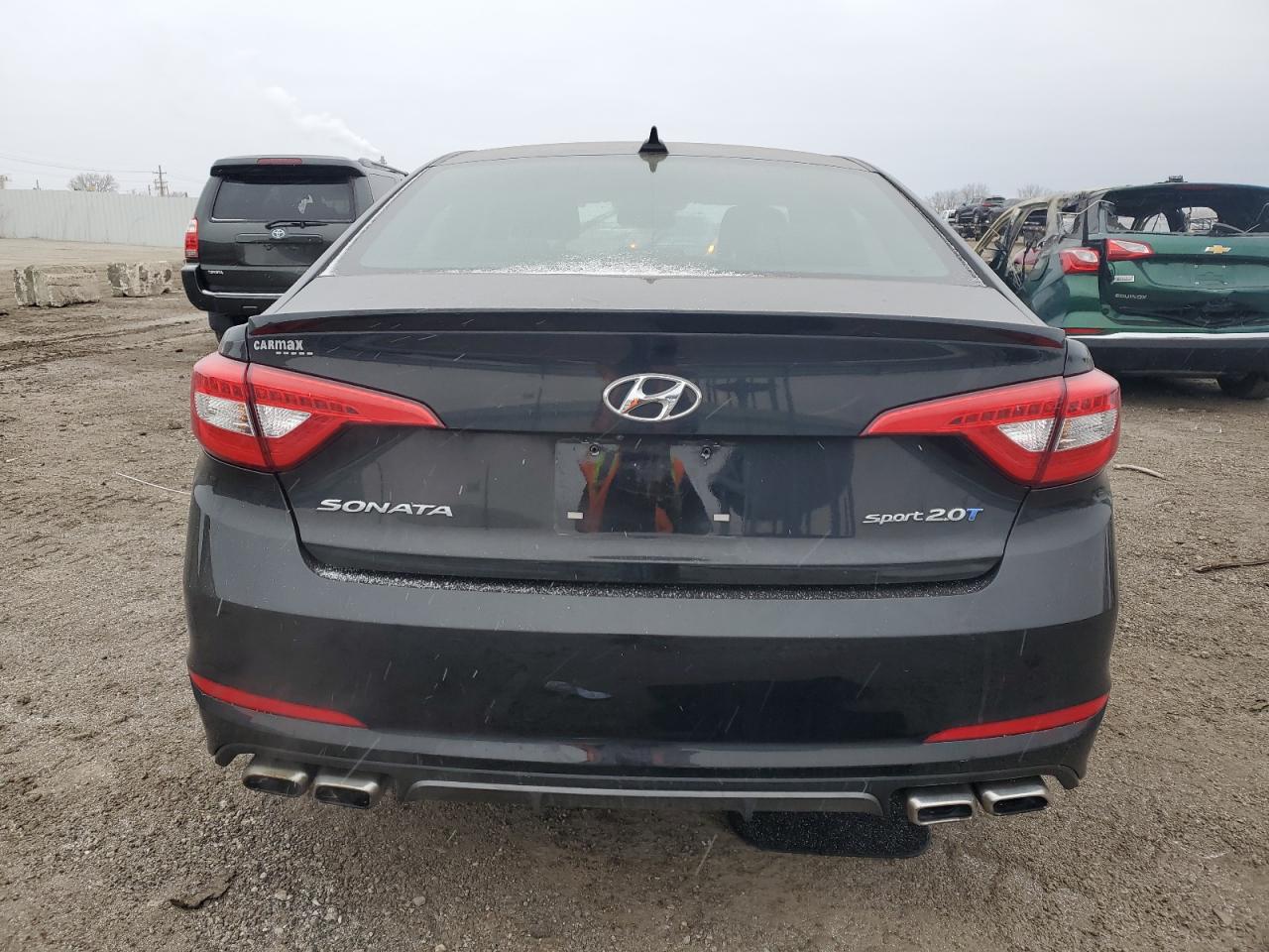 2015 Hyundai Sonata VIN 5NPE34AB1FH043617 Copart auction photo, side / front end damage thumbnail 6