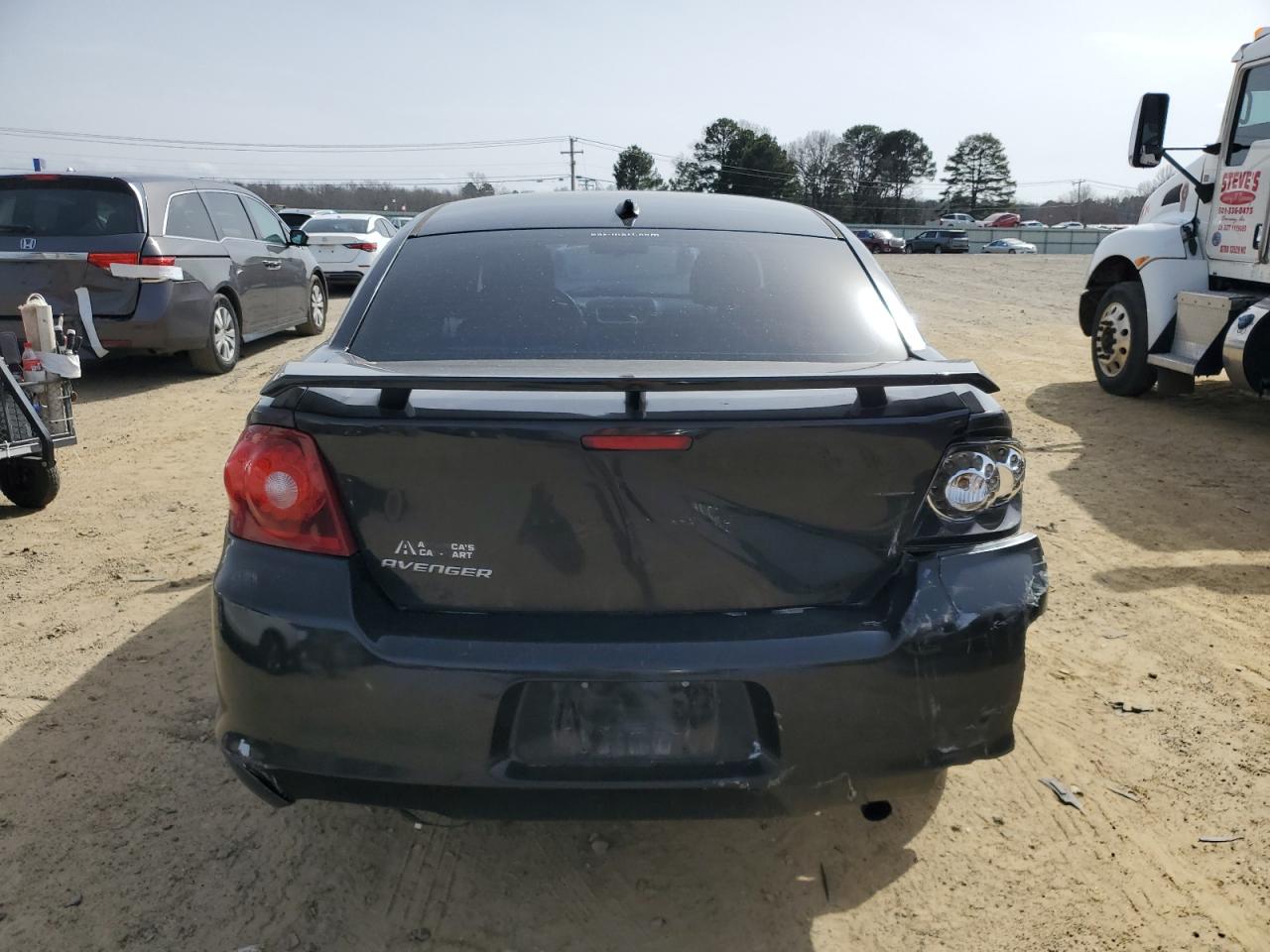 2014 Dodge Avenger VIN 1C3CDZAB4EN174092 Copart auction photo, rear end / front end damage thumbnail 6
