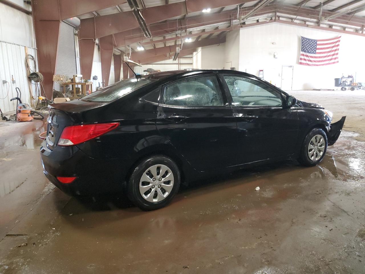 2017 Hyundai Accent VIN KMHCT4AE9HU348059 Copart auction photo, front end / side damage thumbnail 3
