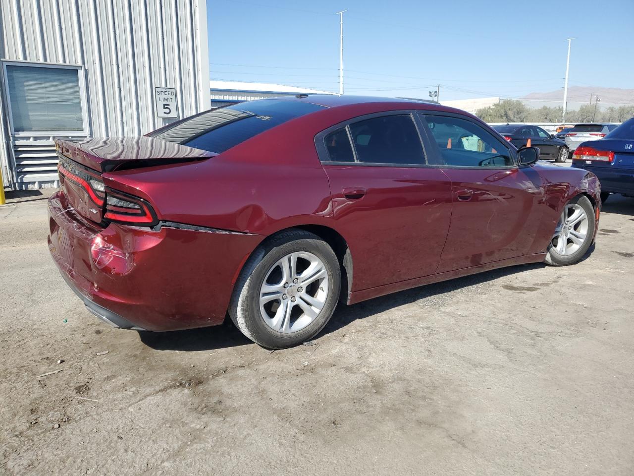 2018 Dodge Charger VIN 2C3CDXBG9JH248365 Copart auction photo, front end / rear end damage thumbnail 3
