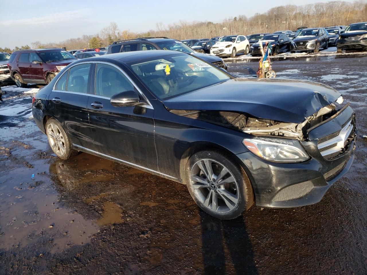 2018 Mercedes-Benz C-klasse VIN 55SWF4KBXJU249664 Copart auction photo, front end damage thumbnail 4