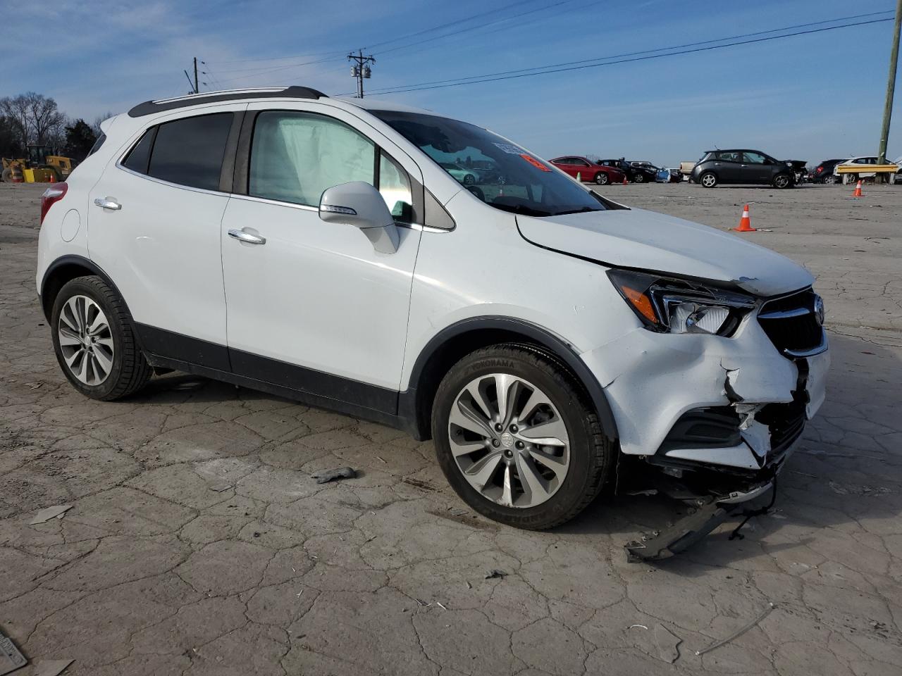 2018 Buick Encore VIN KL4CJASB6JB654645 Copart auction photo, front end / minor dent/scratches damage thumbnail 4