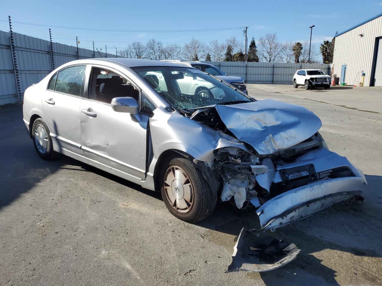 2007 Honda Civic VIN JHMFA36237S025151 Copart auction photo, front end / side damage thumbnail 4