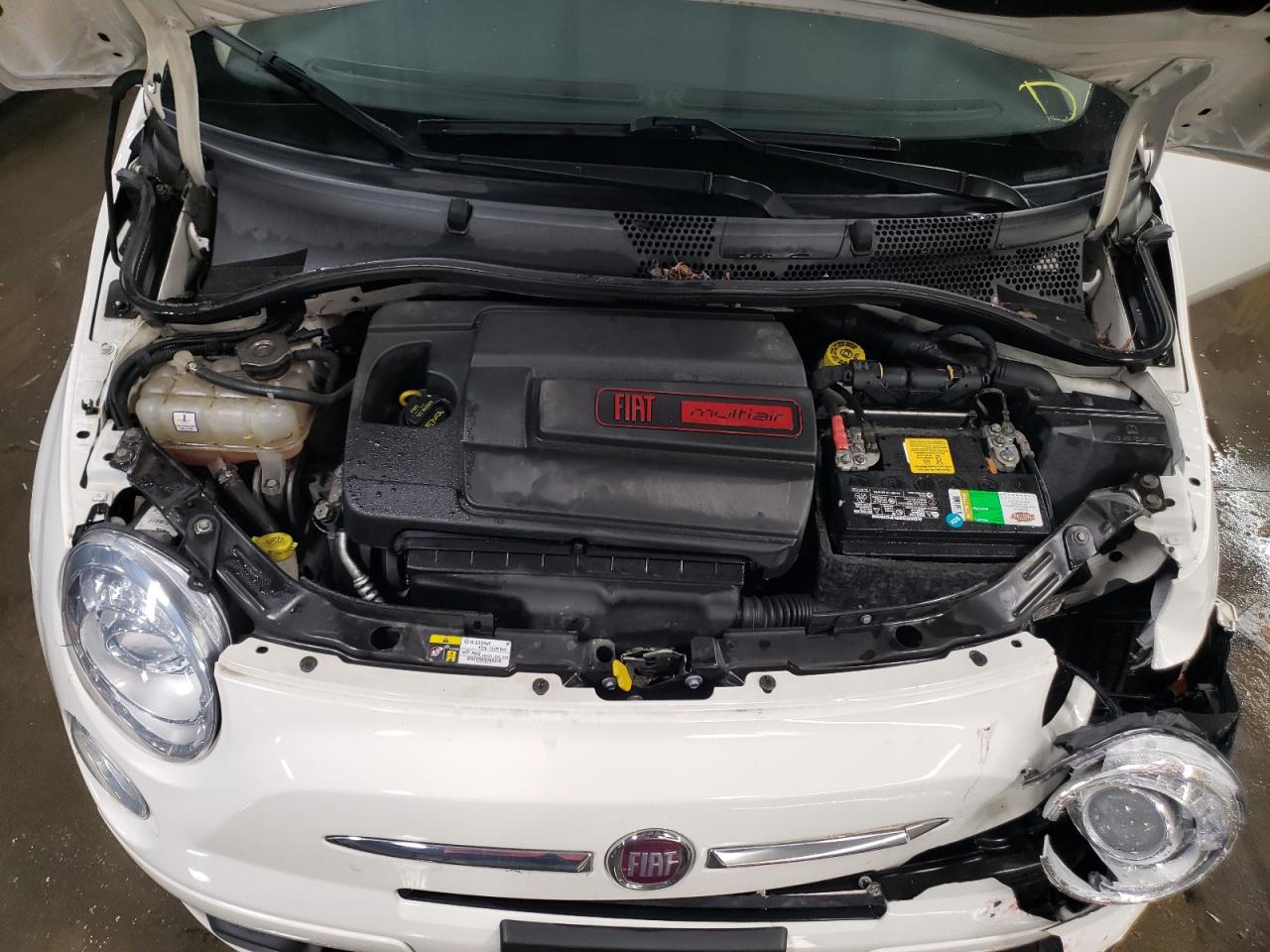 2017 Fiat 500 VIN 3C3CFFKR4HT700052 Copart auction photo, rear end / front end damage thumbnail 11