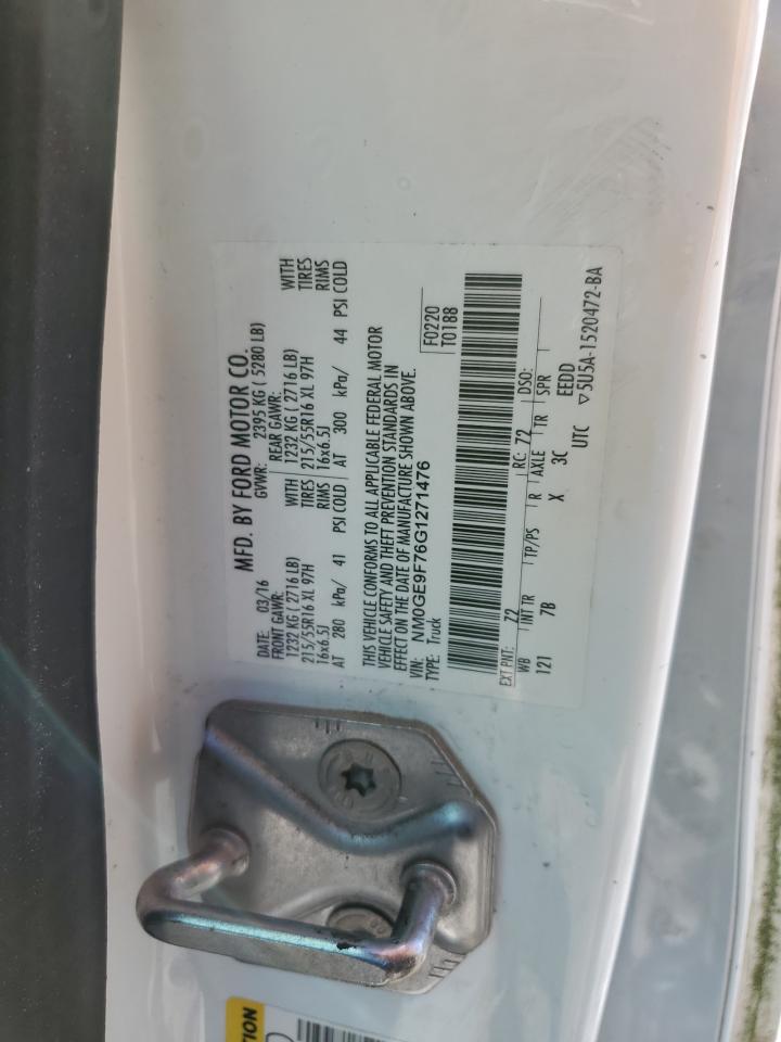 2016 Ford Transit VIN NM0GE9F76G1271476 Copart auction photo, side damage thumbnail 15