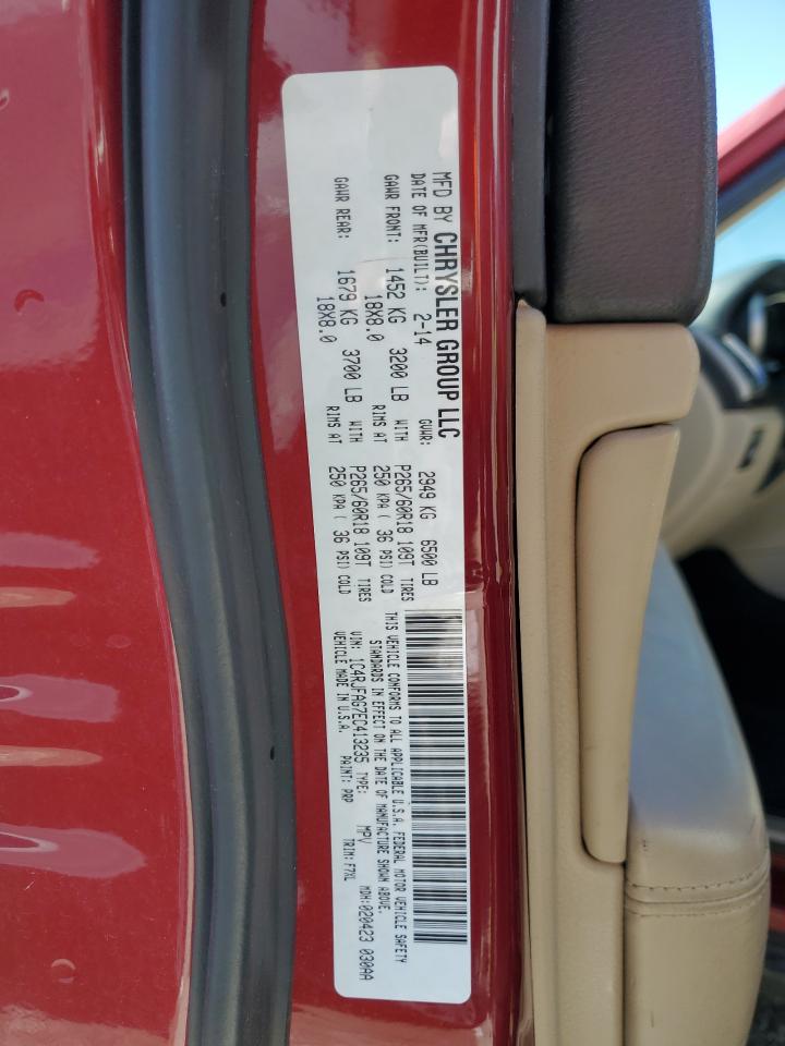 2014 Jeep Grand Cherokee VIN 1C4RJFAG7EC413235 Copart auction photo, front end damage thumbnail 13