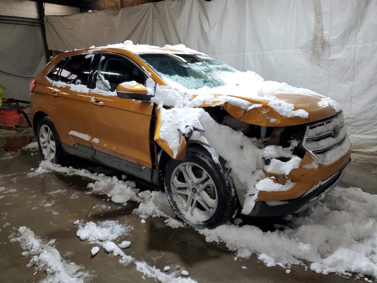 2016 Ford Edge VIN 2FMPK4K90GBB82962 Copart auction photo, front end / side damage thumbnail 4