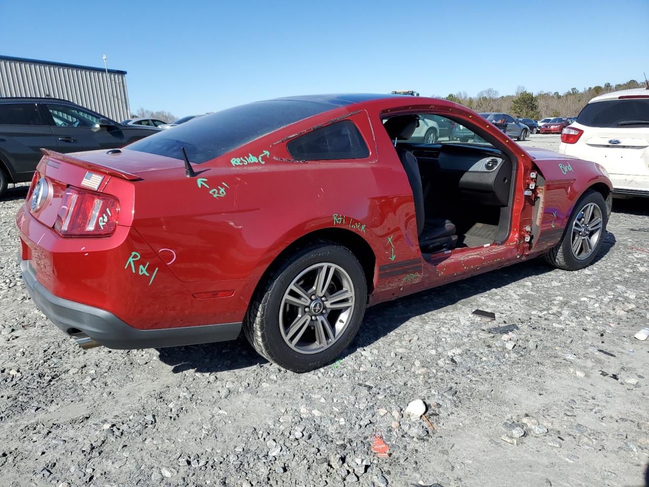2010 Ford Mustang VIN 1ZVBP8AN8A5170928 Copart auction photo, side damage thumbnail 3
