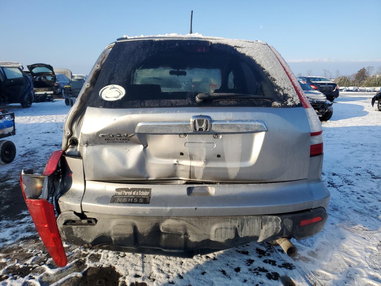 2007 Honda CR-V VIN JHLRE48527C066268 Copart auction photo, rear end damage thumbnail 6