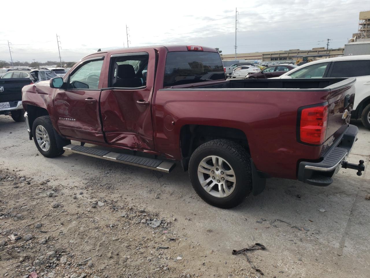 2017 Chevrolet Silverado VIN 3GCPCREC6HG123533 Copart auction photo, side / front end damage thumbnail 2