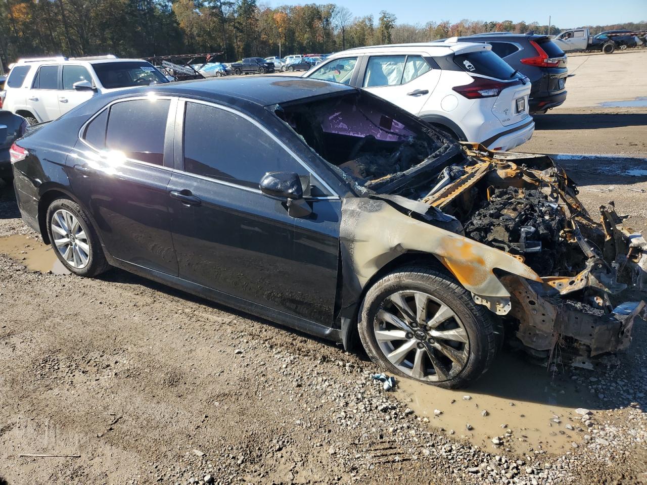 2019 Toyota Camry VIN 4T1B11HK9KU252726 Copart auction photo, burn damage thumbnail 4