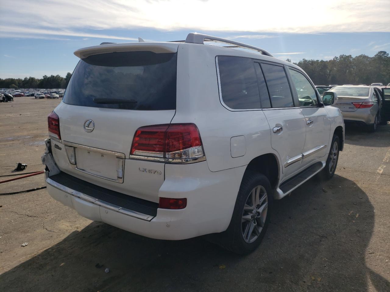 2014 Lexus LX VIN JTJHY7AX1E4156612 Copart auction photo, rear end damage thumbnail 3