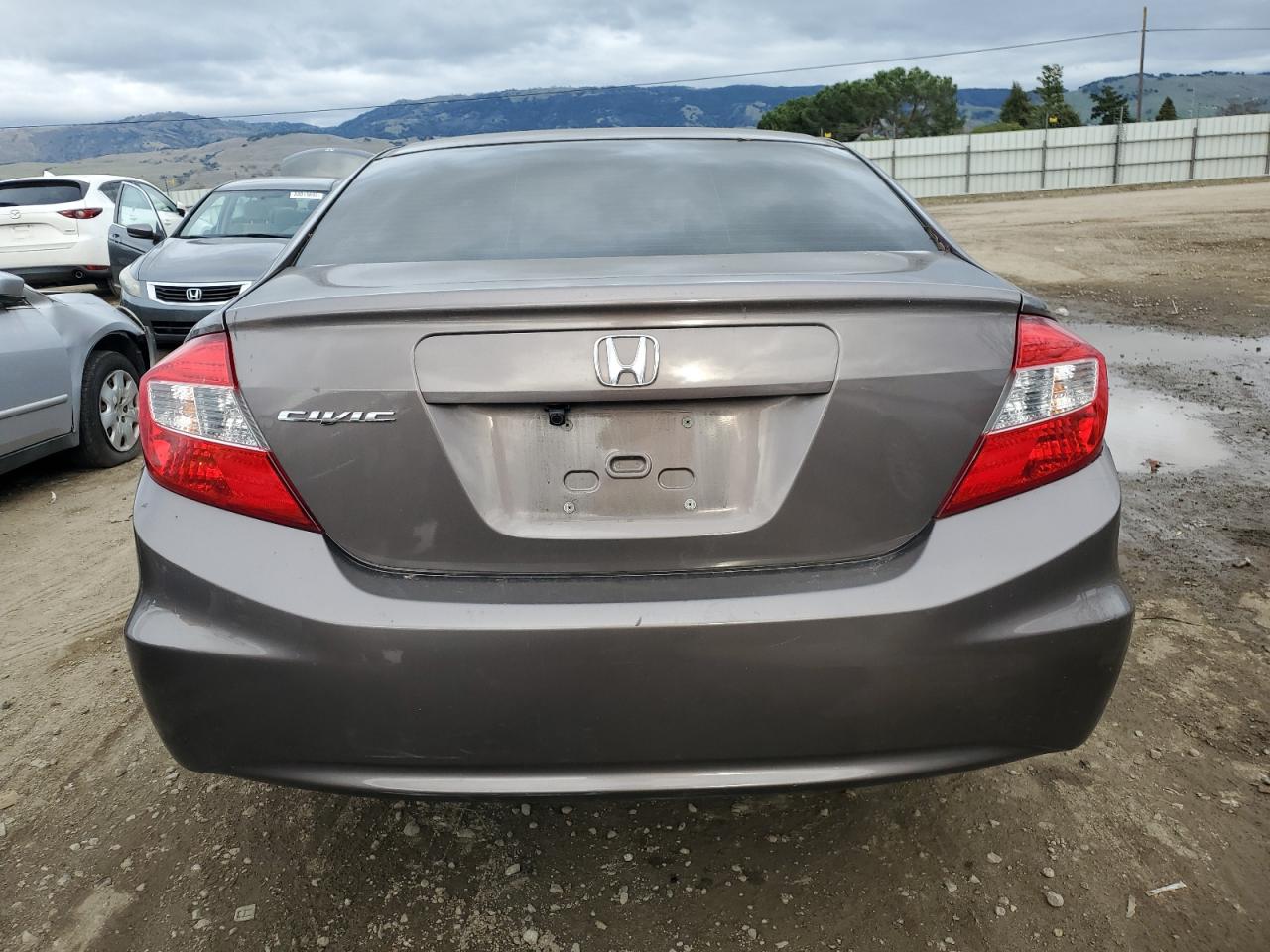 2012 Honda Civic VIN JHMFB2F58CS004680 Copart auction photo, all over damage thumbnail 6