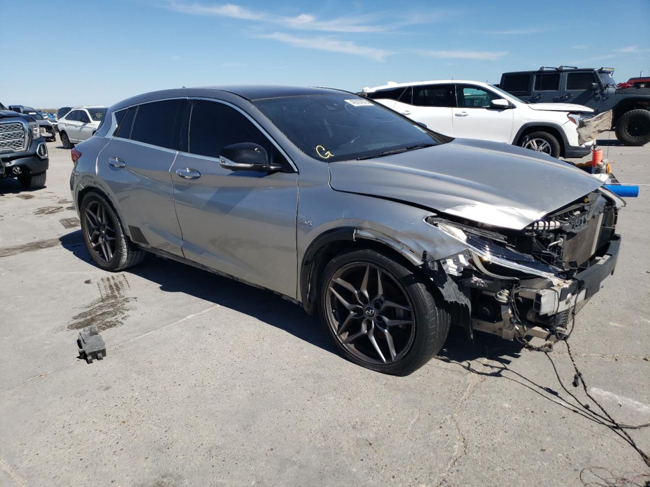 2017 Infiniti QX30 VIN SJKCH5CP8HA022312 Copart auction photo, front end damage thumbnail 4