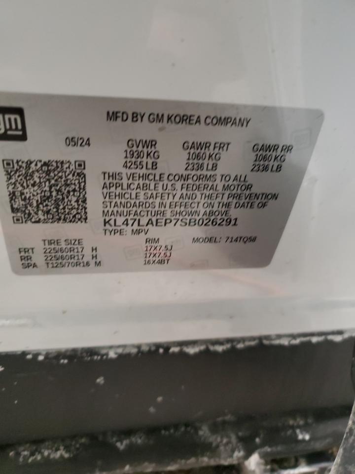 2025 Buick Envista VIN KL47LAEP7SB026291 Copart auction photo, front end damage thumbnail 14