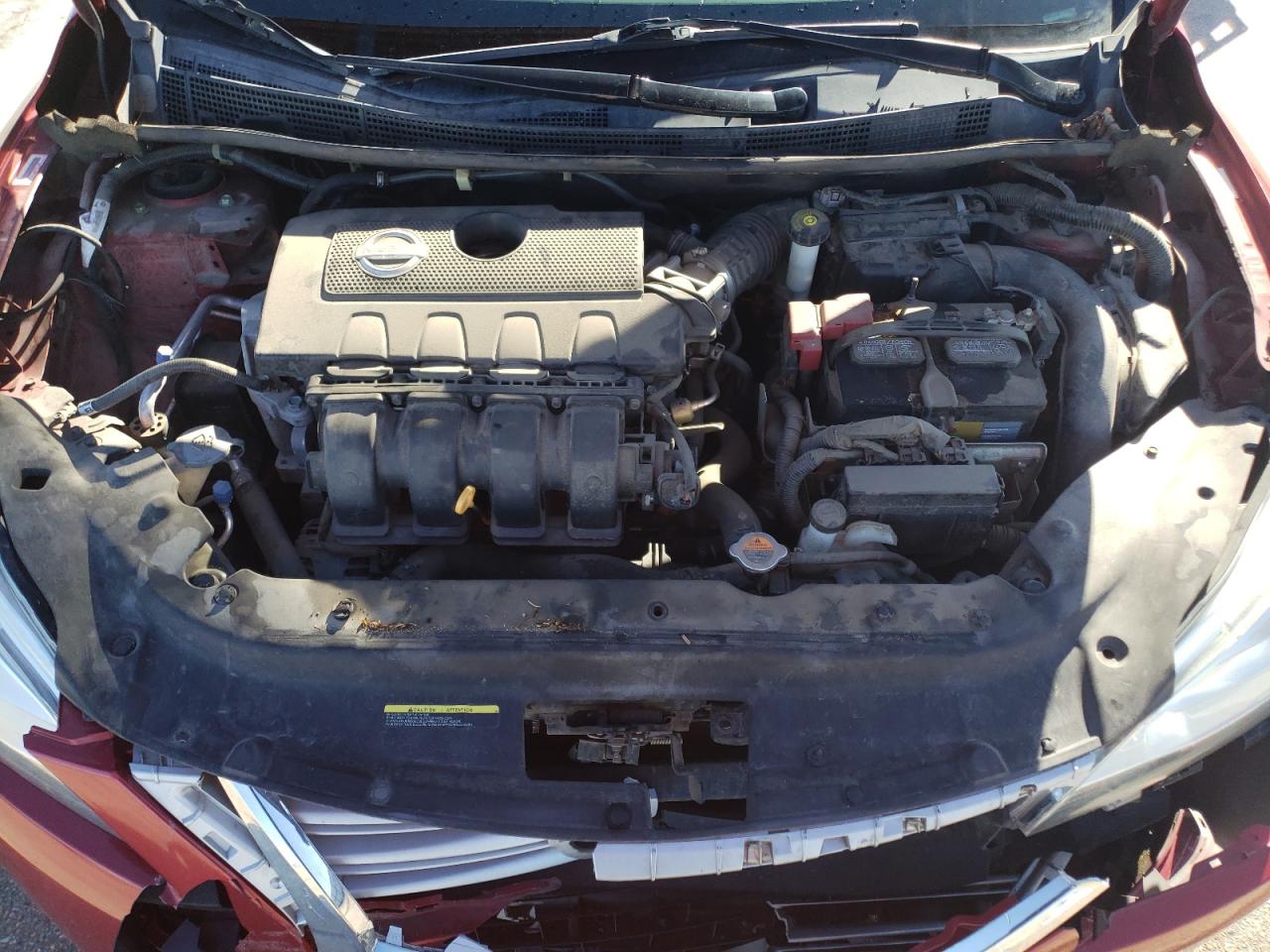 2015 Nissan Sentra VIN 3N1AB7AP7FY256155 Copart auction photo, front end / frame damage damage thumbnail 12