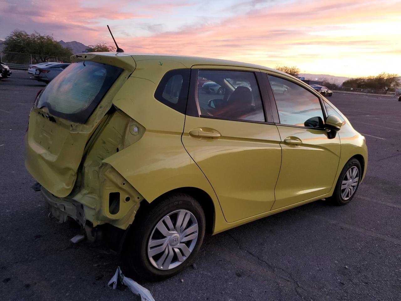 2015 Honda Fit VIN 3HGGK5H53FM723872 Copart auction photo, rear end damage thumbnail 3