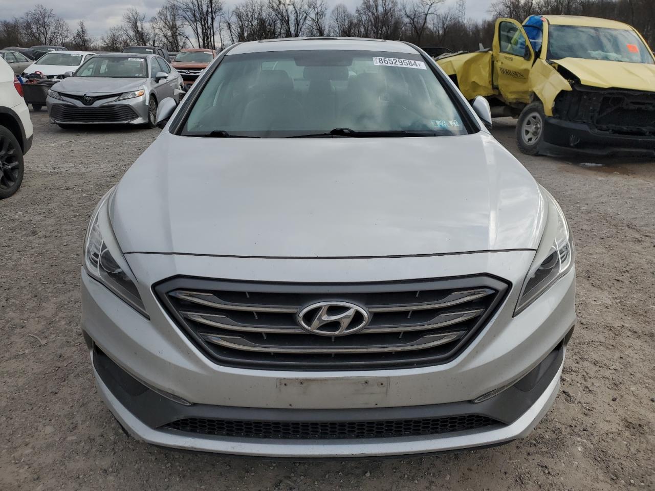 2015 Hyundai Sonata VIN 5NPE34AF1FH128525 Copart auction photo, side damage thumbnail 5