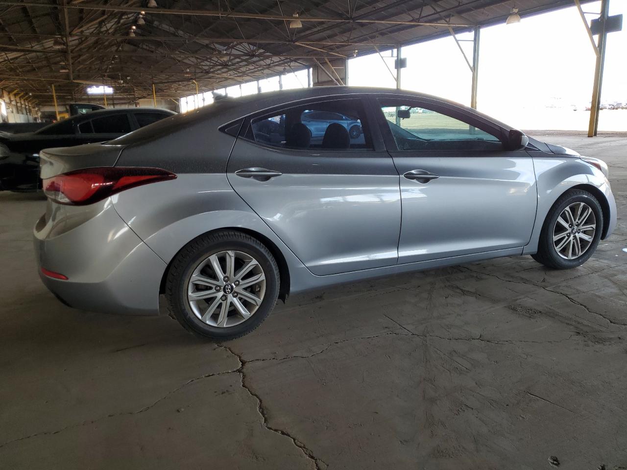 2015 Hyundai Elantra VIN 5NPDH4AEXFH640210 Copart auction photo, rear end damage thumbnail 3