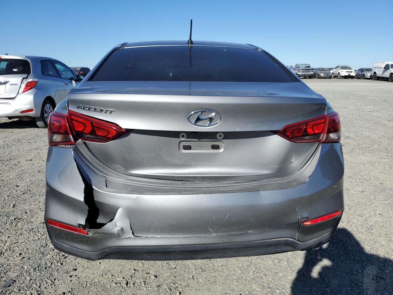 2021 Hyundai Accent VIN 3KPC24A64ME137733 Copart auction photo, rear end damage thumbnail 6
