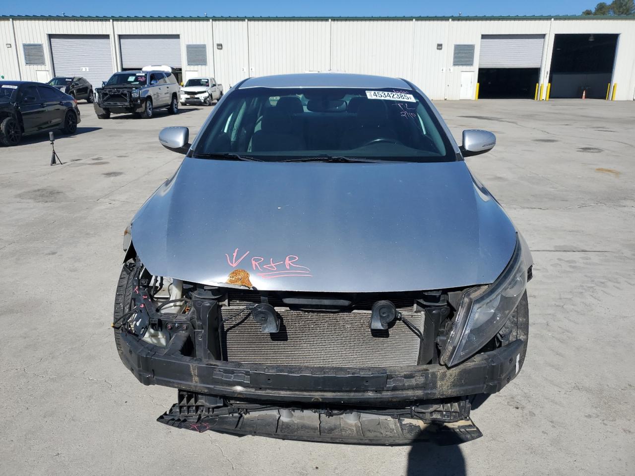 2014 KIA Optima VIN 5XXGN4A71EG275918 Copart auction photo, front end damage thumbnail 5
