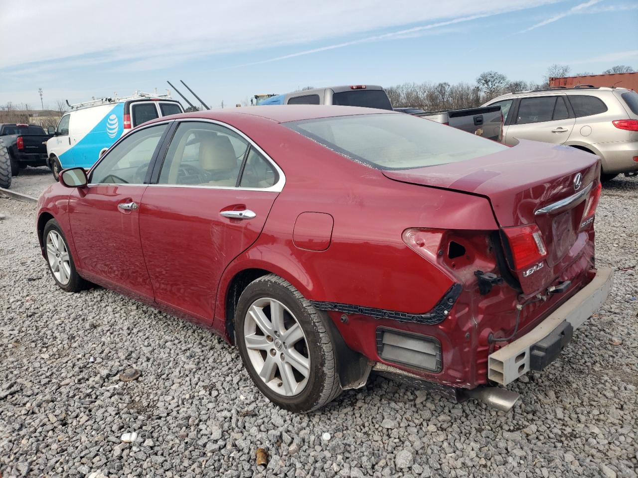 2009 Lexus ES VIN JTHBJ46G292308885 Copart auction photo, rear end damage thumbnail 2