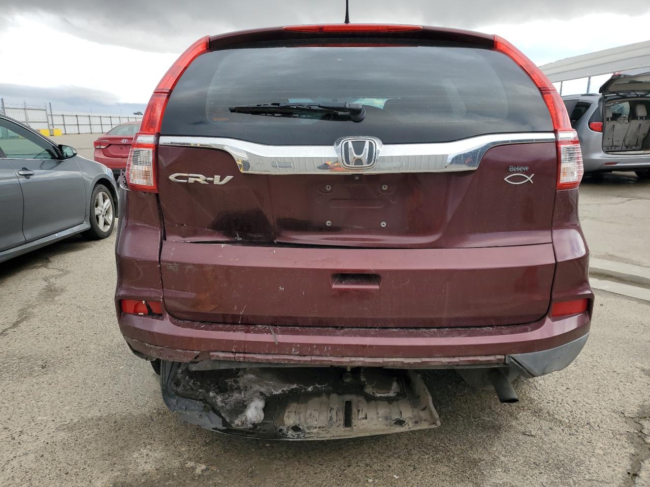 2015 Honda CR-V VIN 2HKRM3H34FH528521 Copart auction photo, front end damage thumbnail 6