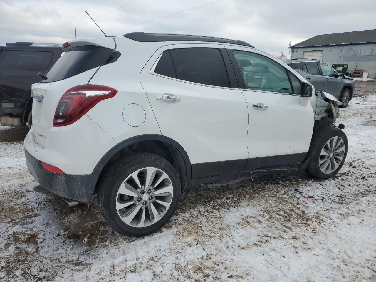 2019 Buick Encore VIN KL4CJASB8KB884463 Copart auction photo, front end / side damage thumbnail 3