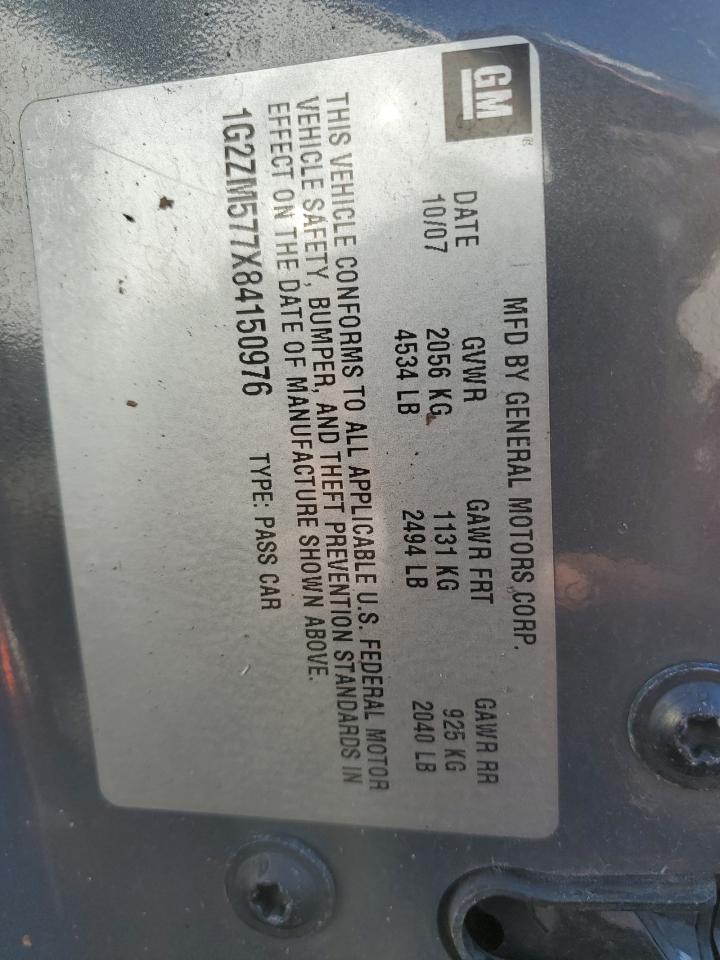 2008 Pontiac G6 VIN 1G2ZM577X84150976 Copart auction photo, front end damage thumbnail 12