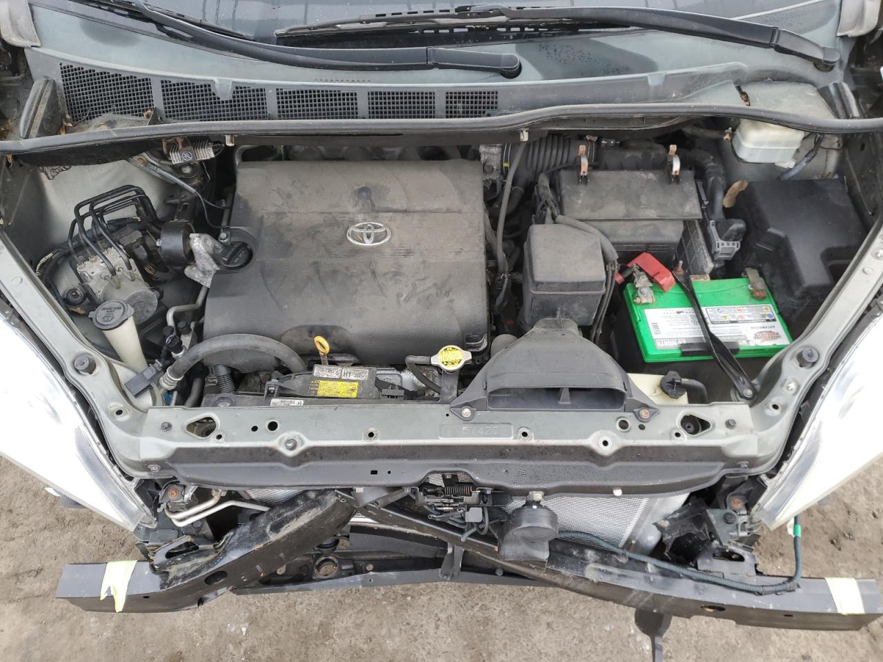 2012 Toyota Sienna VIN 5TDKK3DC5CS205047 Copart auction photo, front end damage thumbnail 13