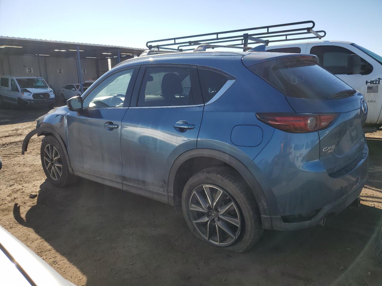 2018 Mazda CX-5 VIN JM3KFBDM9J0323388 Copart auction photo, front end / side damage thumbnail 2