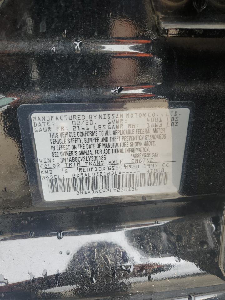 2020 Nissan Sentra VIN 3N1AB8CV2LY230186 Copart auction photo, front end / rear end damage thumbnail 15