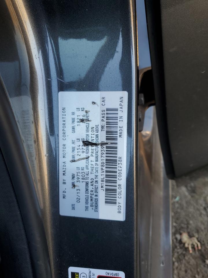 2013 Mazda 3 VIN JM1BL1VP8D1793981 Copart auction photo, rear end damage thumbnail 13