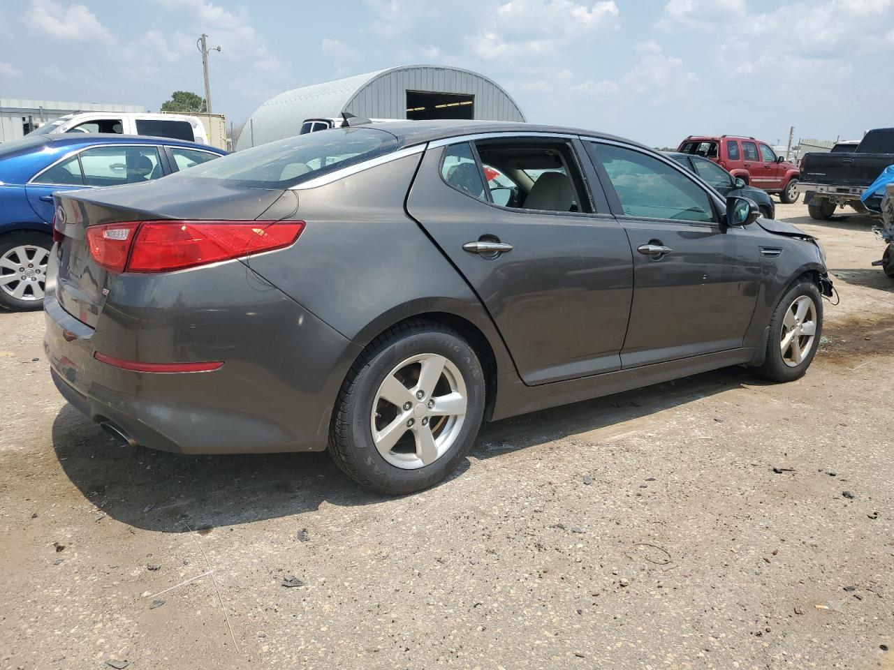 2014 KIA Optima VIN 5XXGM4A76EG345867 Copart auction photo, front end / hail damage thumbnail 3