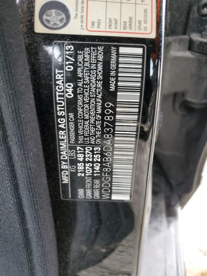 2013 Mercedes-Benz C-klasse VIN WDDGF8AB6DA837899 Copart auction photo, front end damage thumbnail 14