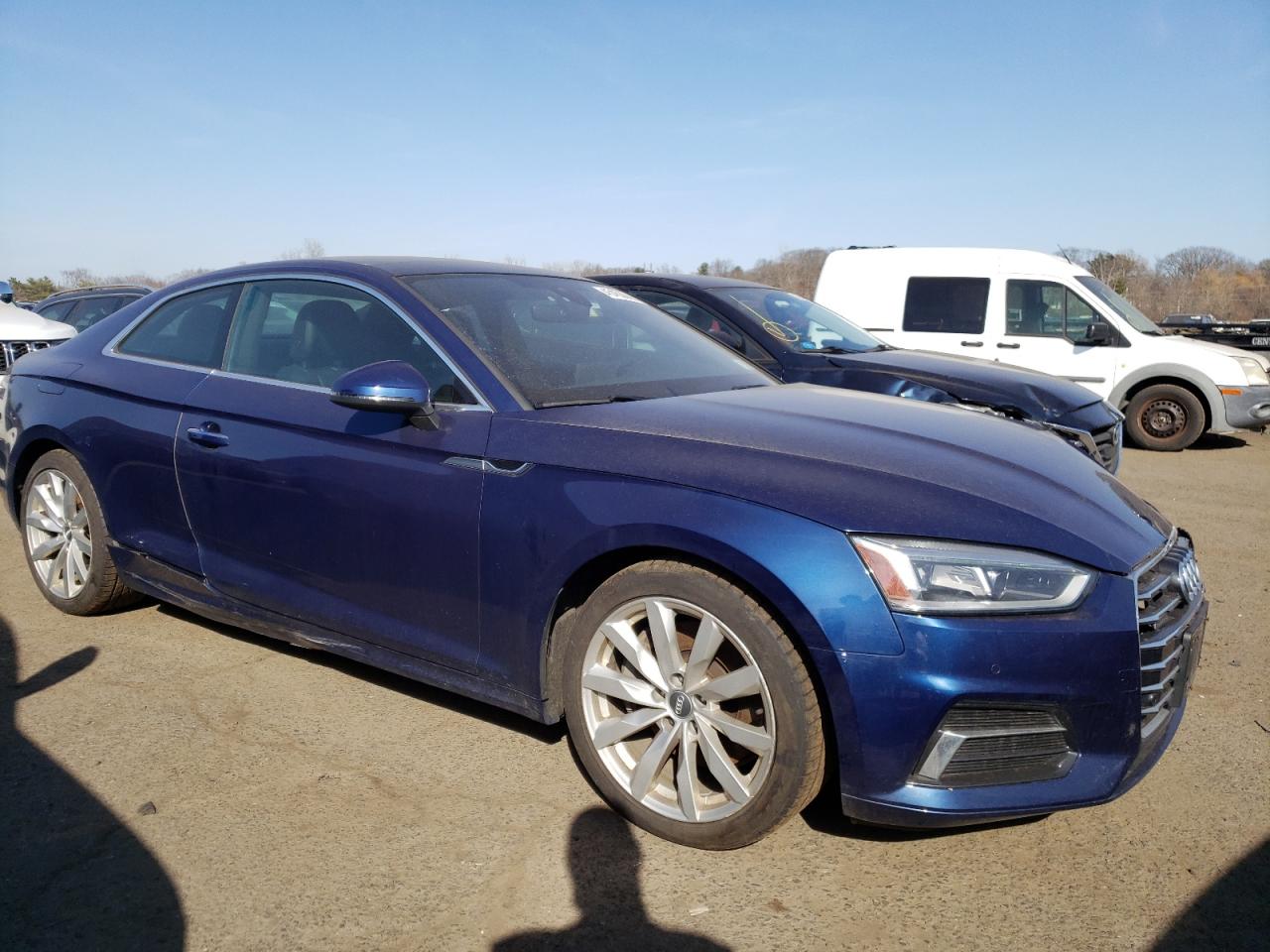2018 Audi A5 VIN WAUPNAF58JA102695 Copart auction photo, front end / minor dent/scratches damage thumbnail 4