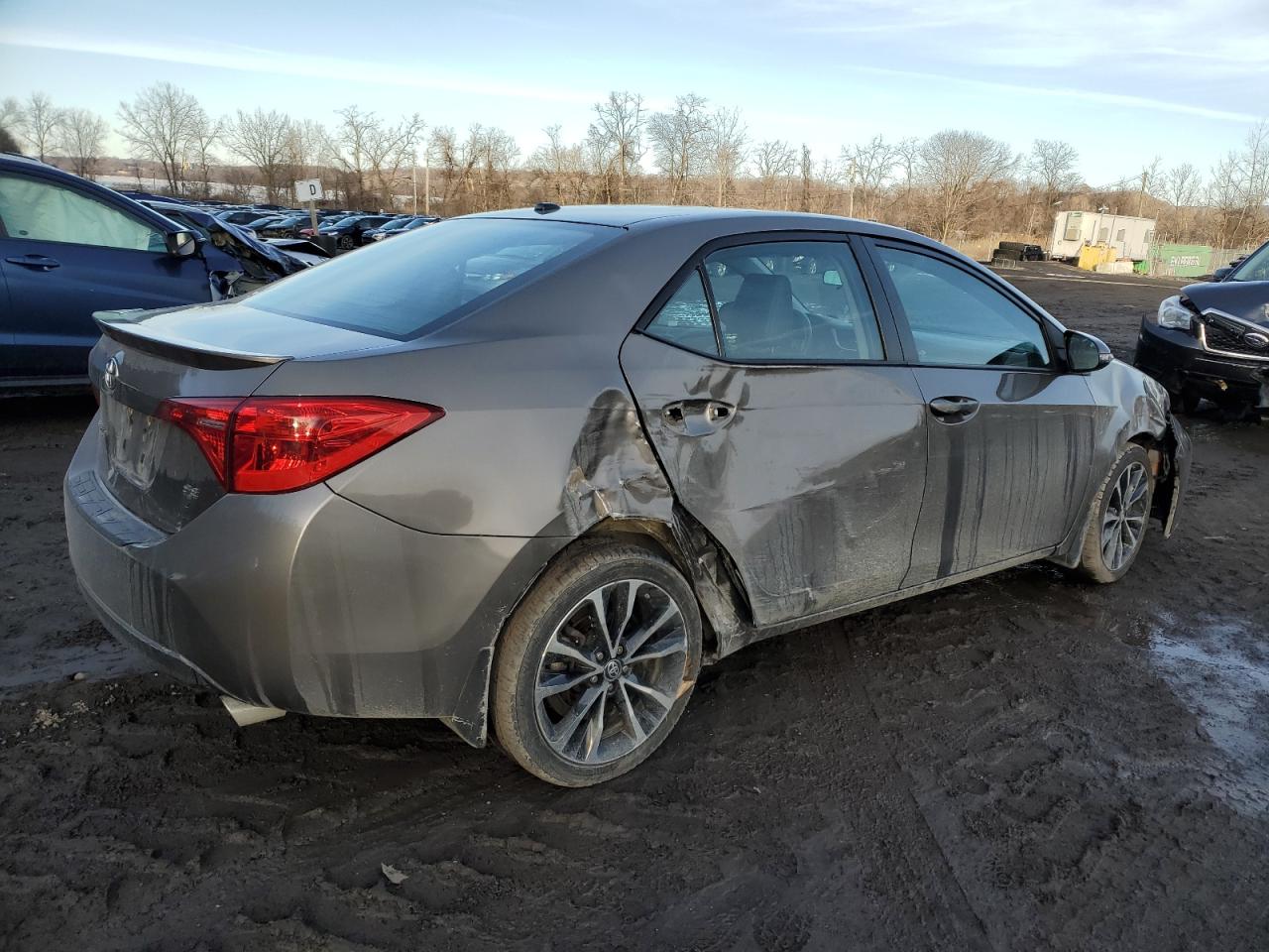 2017 Toyota Corolla VIN 2T1BURHE1HC947938 Copart auction photo, side / front end damage thumbnail 3