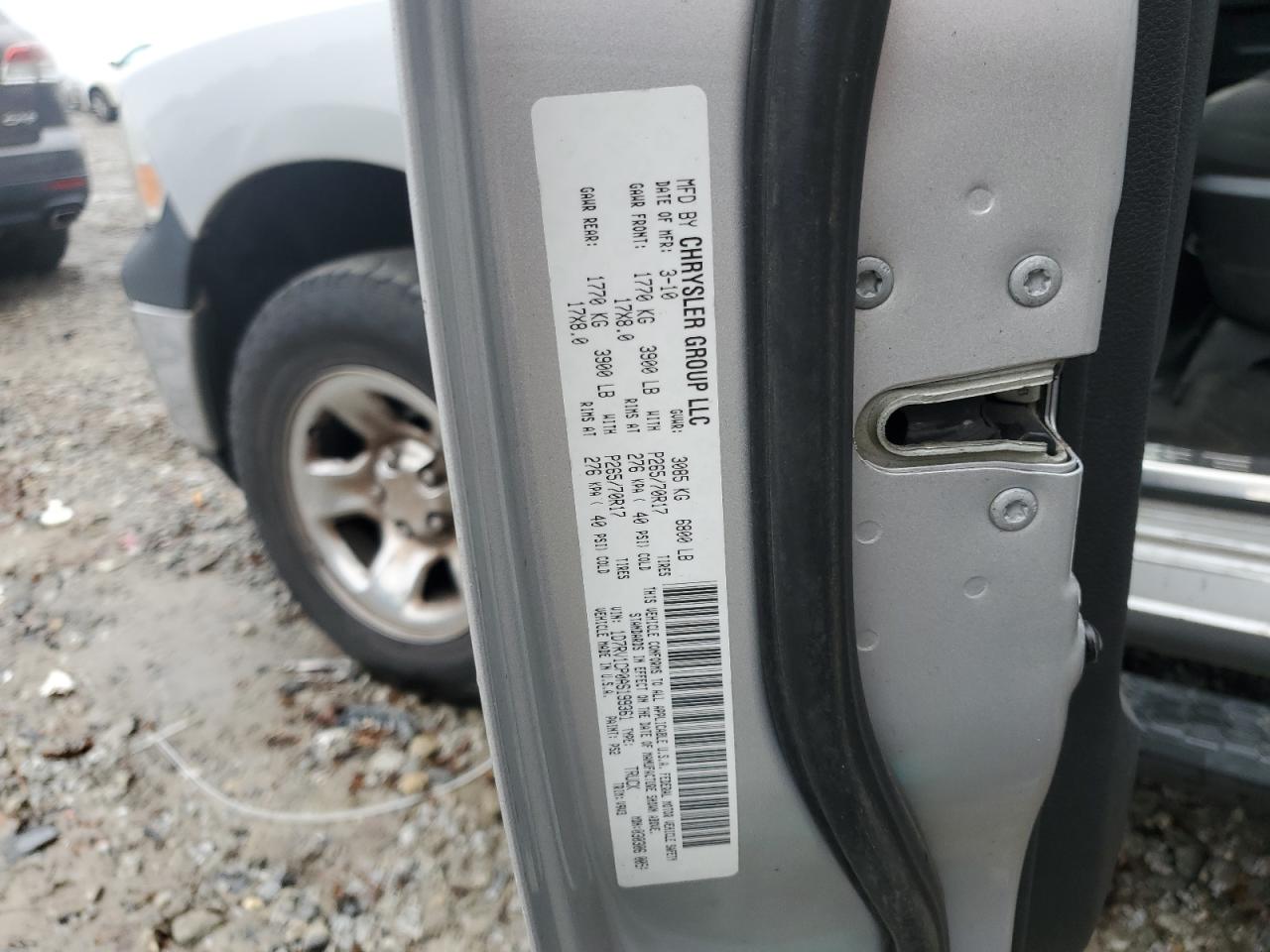 2010 Dodge RAM VIN 1D7RV1CP0AS199361 Copart auction photo, front end damage thumbnail 12