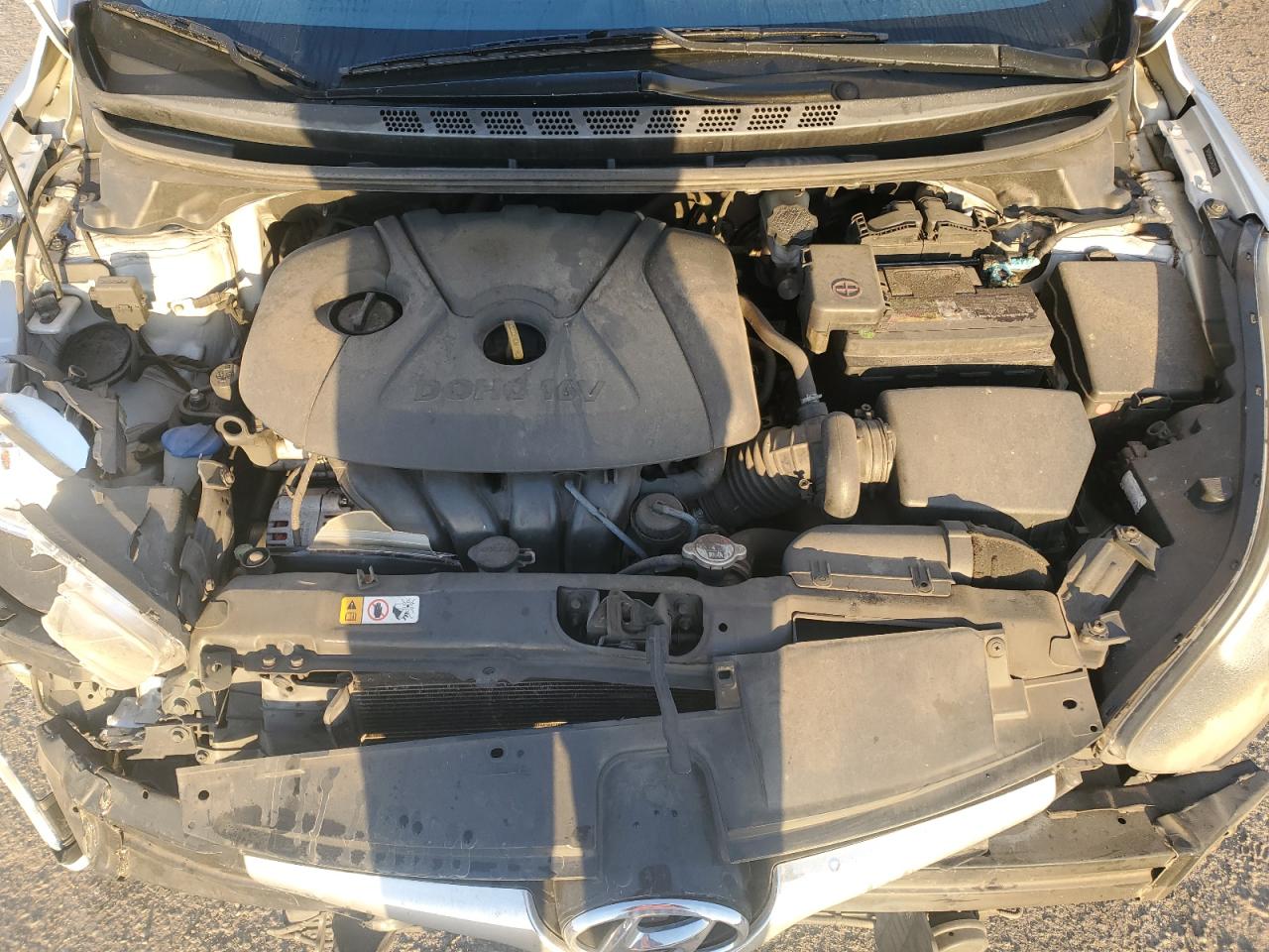 2016 Hyundai Elantra VIN 5NPDH4AE2GH722448 Copart auction photo, all over damage thumbnail 11