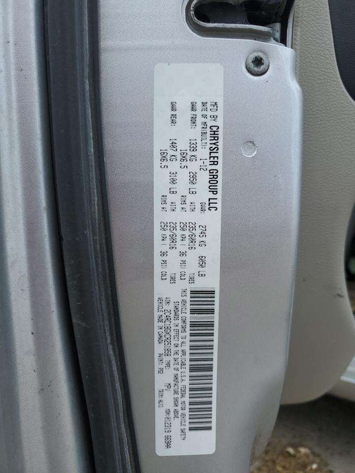 2012 Chrysler Town & Country VIN 2C4RC1BGXCR251858 Copart auction photo, front end / mechanical damage thumbnail 13
