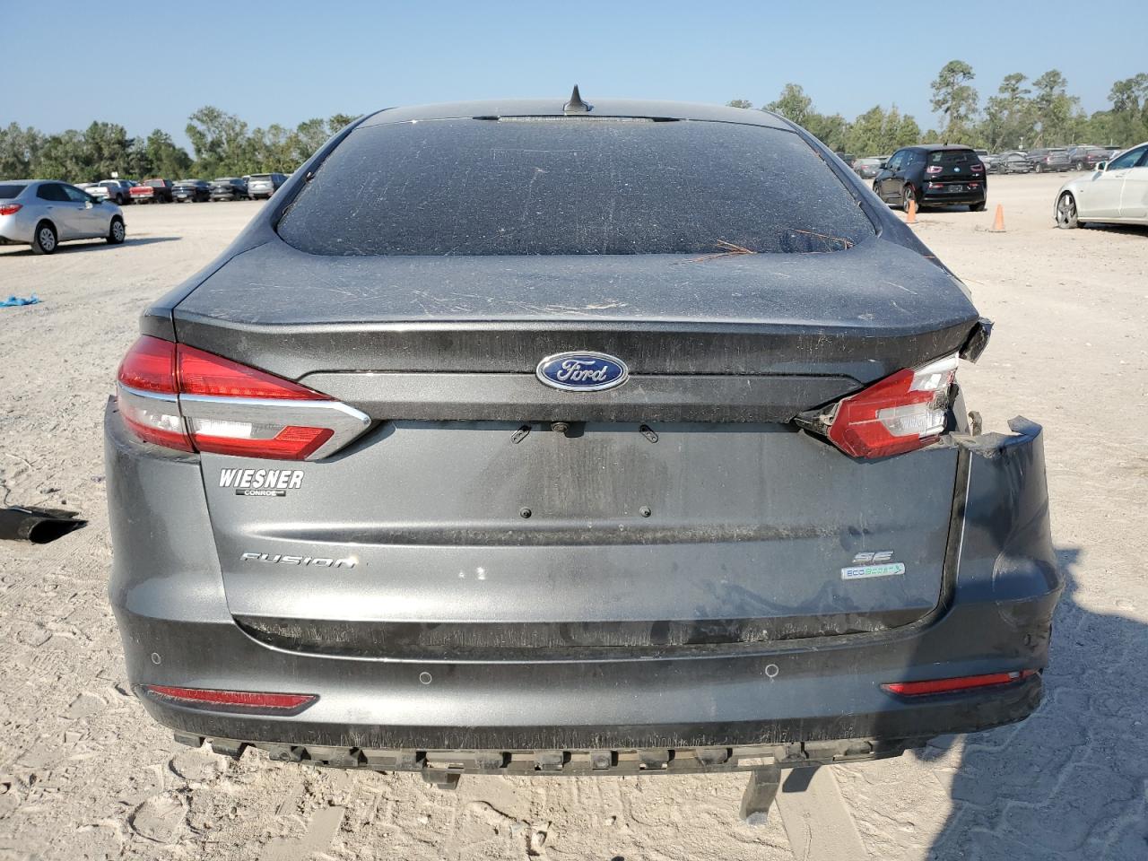 2019 Ford Fusion VIN 3FA6P0HD6KR215467 Copart auction photo, rear end damage thumbnail 6