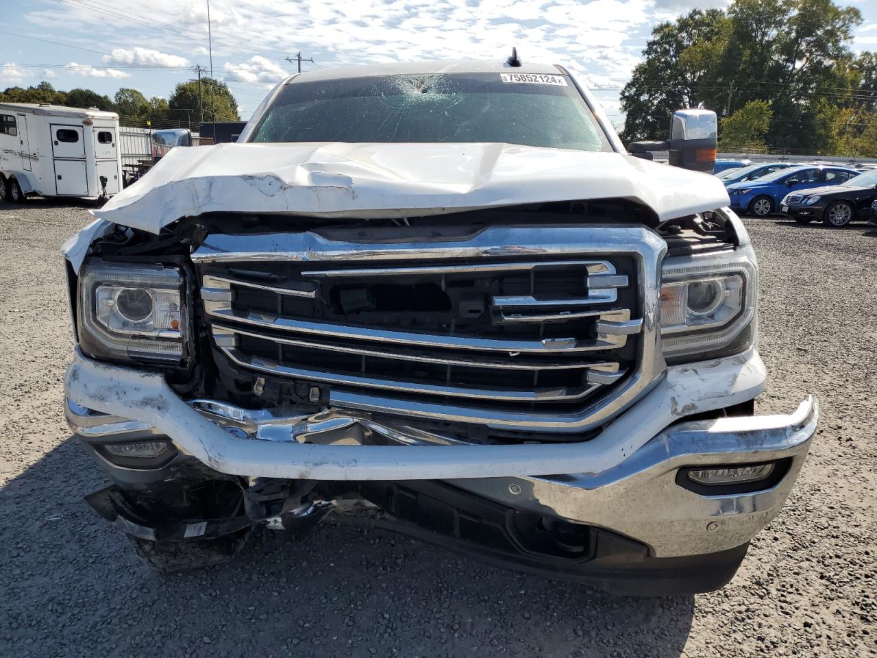 2018 GMC Sierra VIN 3GTU2NEC9JG460444 Copart auction photo, front end / top/roof damage thumbnail 5