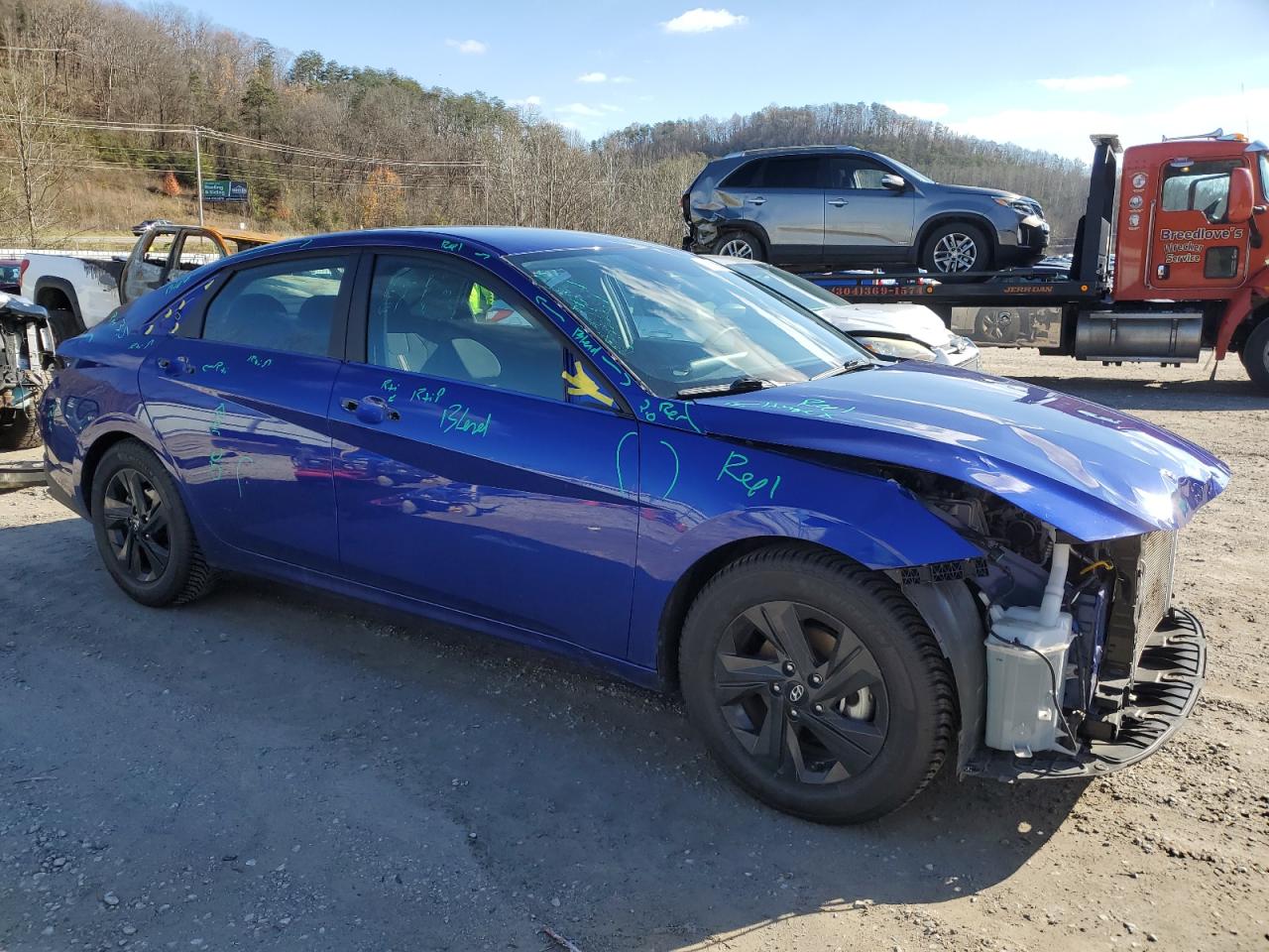 2023 Hyundai Elantra VIN KMHLM4AG2PU372541 Copart auction photo, all over damage thumbnail 4