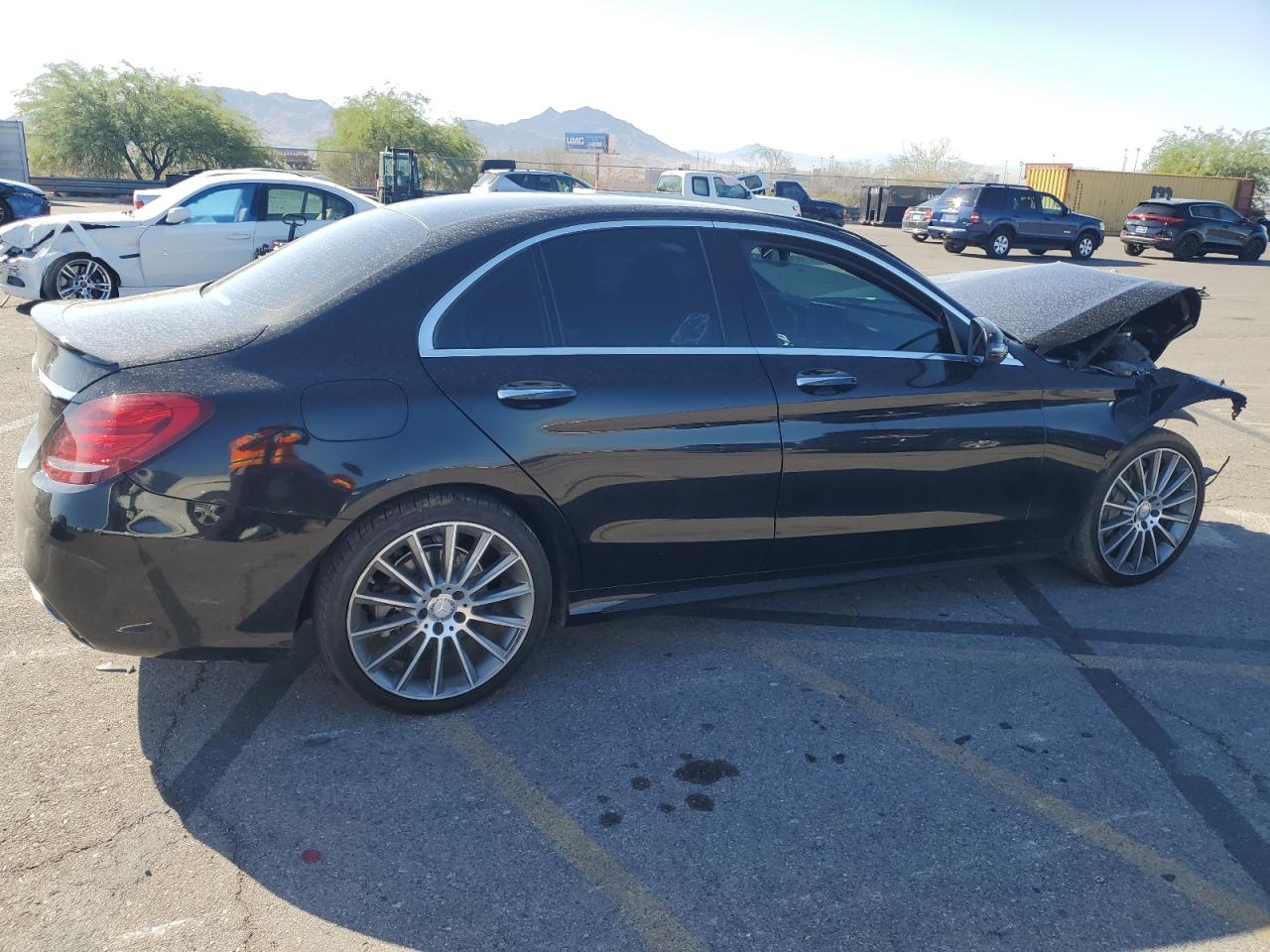 2016 Mercedes-Benz C-klasse VIN 55SWF4KB3GU111814 Copart auction photo, front end damage thumbnail 3