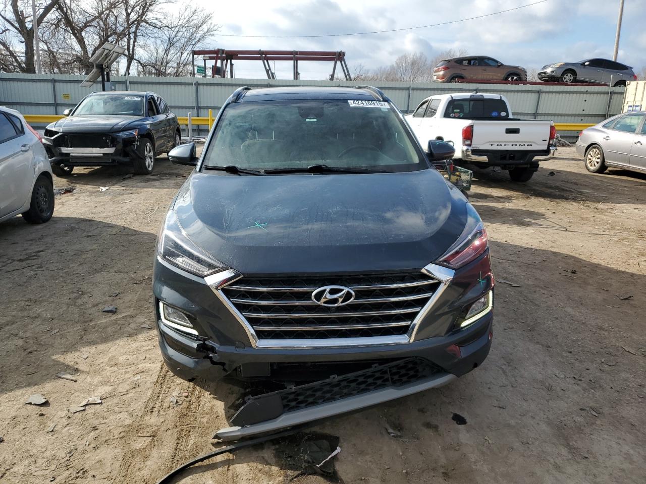 2021 Hyundai Tucson VIN KM8J33AL3MU310580 Copart auction photo, front end damage thumbnail 5
