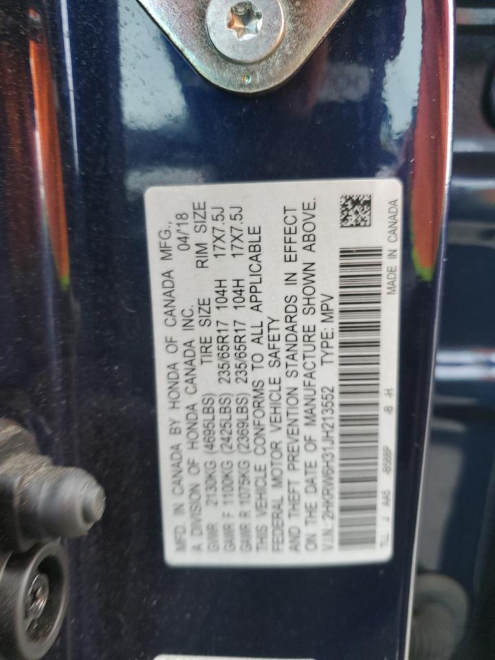 2018 Honda CR-V VIN 2HKRW6H31JH213552 Copart auction photo, front end damage thumbnail 15