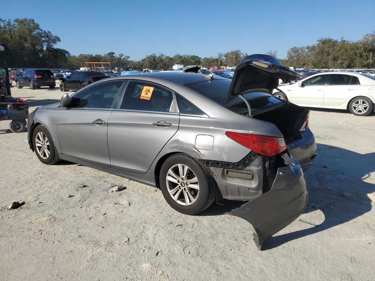 2013 Hyundai Sonata VIN 5NPEB4AC2DH739198 Copart auction photo, rear end / side damage thumbnail 2