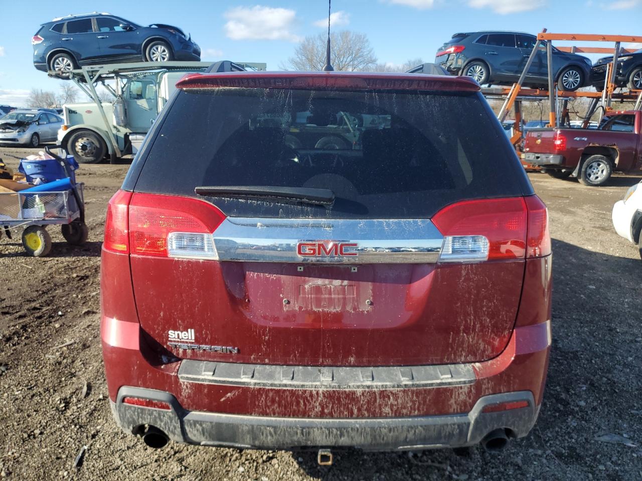 2012 GMC Terrain VIN 2GKFLSE58C6299383 Copart auction photo, side / rear end damage thumbnail 6