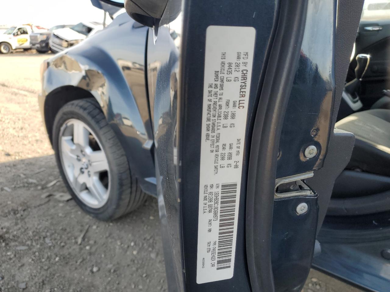 2008 Dodge Caliber VIN 1B3HB28C18D680973 Copart auction photo, all over damage thumbnail 14